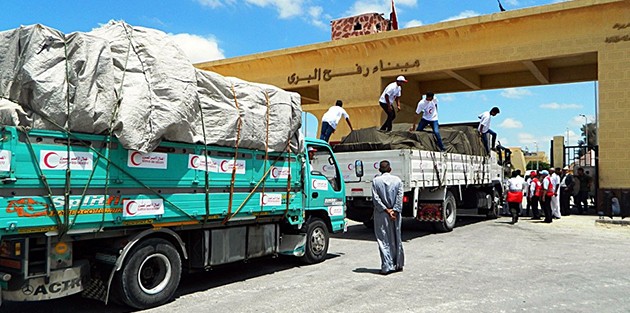 Mısır’dan tıbbi malzeme taşıyan konvoylara izin