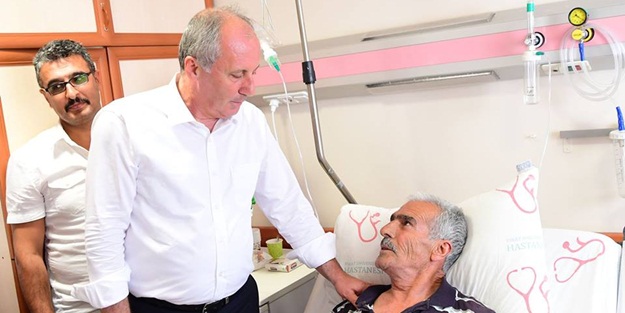 Mitinginde HDP bayrakları sallanan İnce'den şehit babasına ziyaret