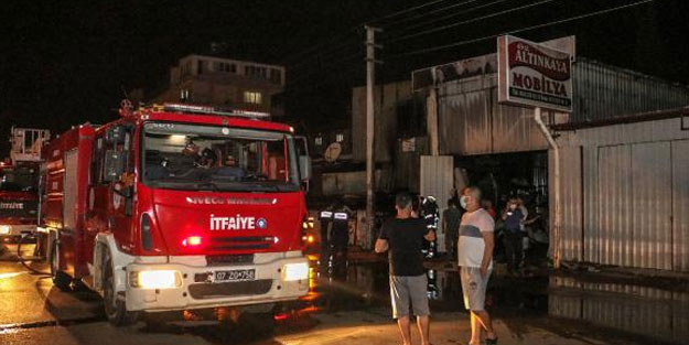 Mobilya atölyesinde korkutan yangın