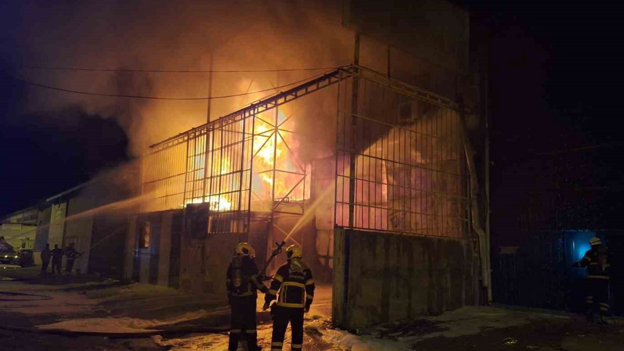 Mobilya imalathanesi alevlere teslim oldu