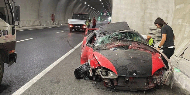 Modifiyeli araç takla attı: 1 yaralı