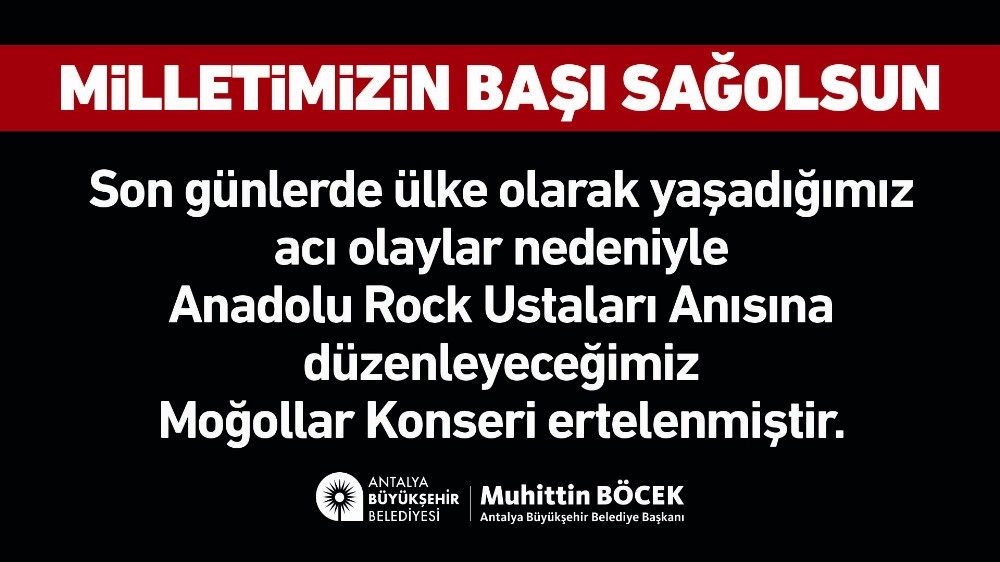 Moğollar konseri ileri bir tarihe ertelendi 