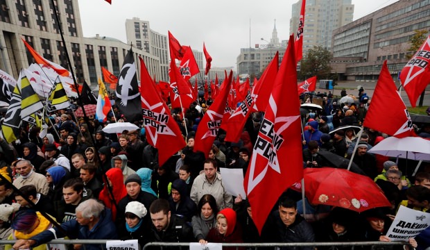 Moskova'da 20 bin kişilik protesto eylemi