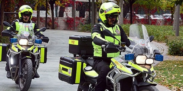 Motosiklet ambulanslar görev başında