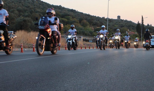 Motosiklet festivalinde Guiness rekor denemesi yapıldı