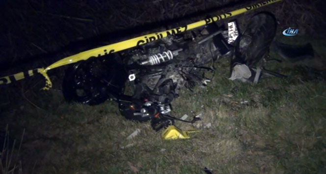 Motosiklet sürücüsünün feci ölümü!