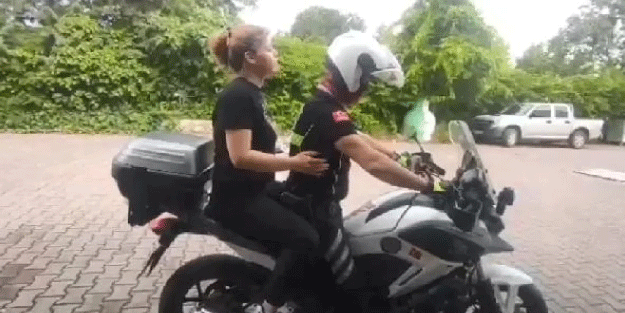 Motosiklet sürücüsünün sınav duyarlılığı