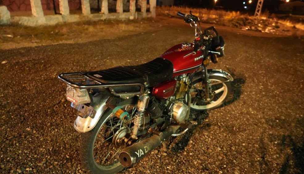 Motosiklet yarışının sonu kazayla bitti