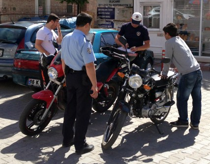Elazığ’da 14 motosiklet trafikten men edildi
