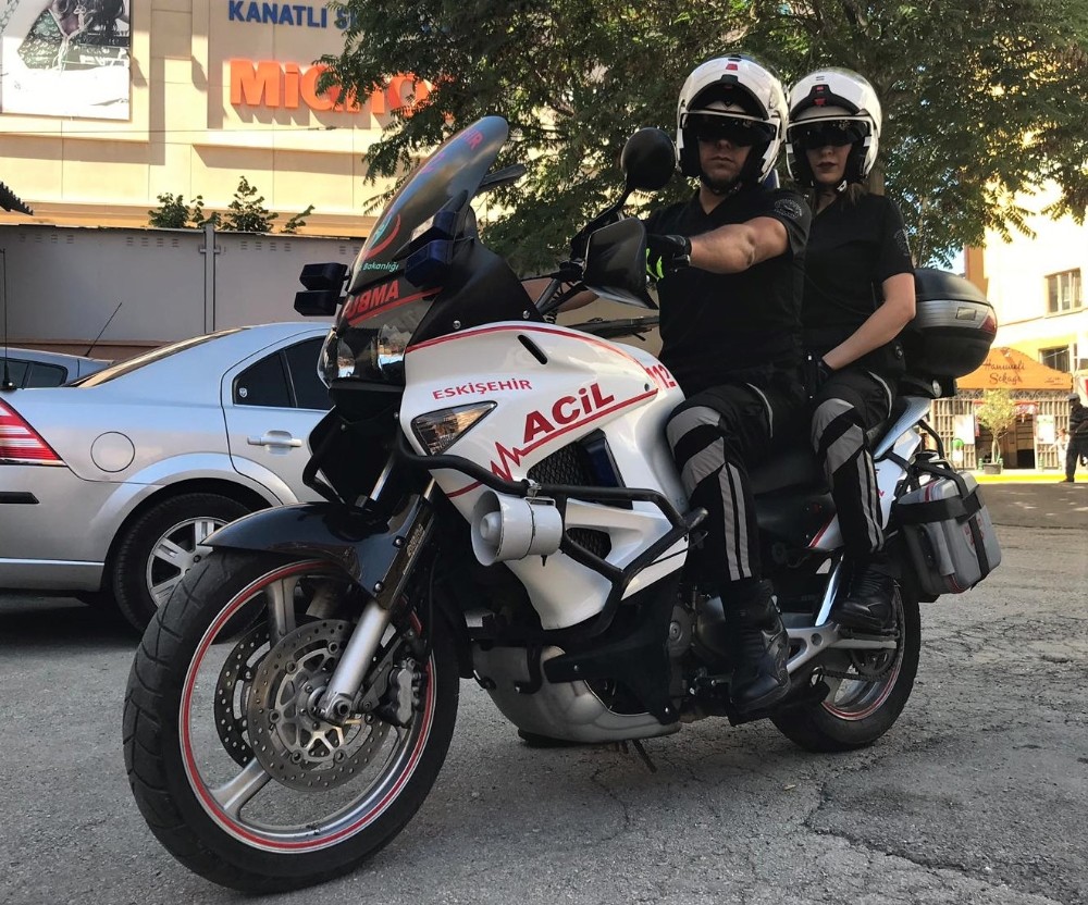 Motosikletli ambulanslar ile vakaya ulaşım 10 dakikanın altına düşüyor 