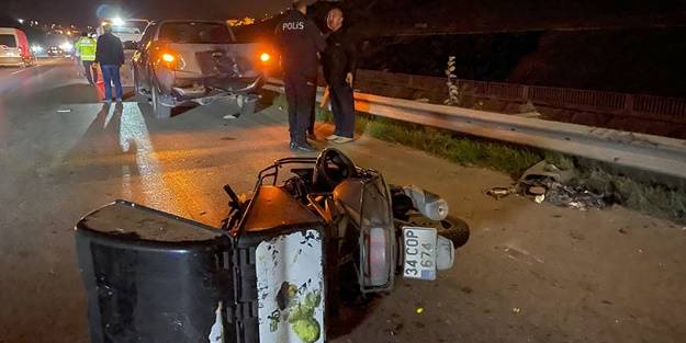 Motosikletli kurye ağır yaralandı