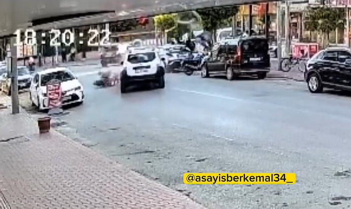 Motosikletli metrelerce havaya uçtu! Bursa Yenişehir’de korkunç kaza