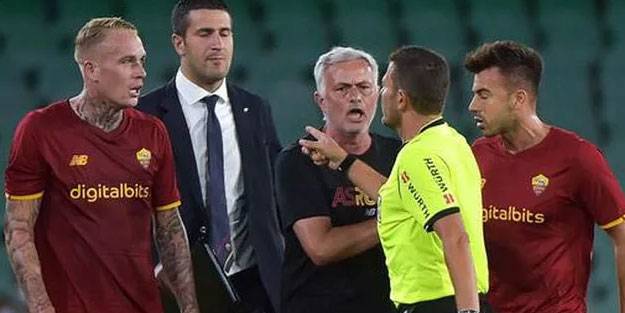 Mourinho kırmızı kart gördü! Olaylı gece