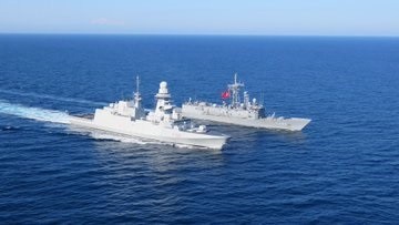 MSB:” TCG Gediz fırkateynimiz ile İtalyan fırkateyni ITS Virginio Fasan arasında Akdeniz’de geçiş eğitimleri icra edildi” 