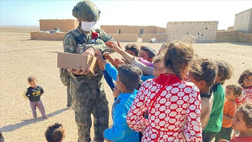 MSB’den Barış Pınarı bölgesindeki ihtiyaç sahiplerine yardım