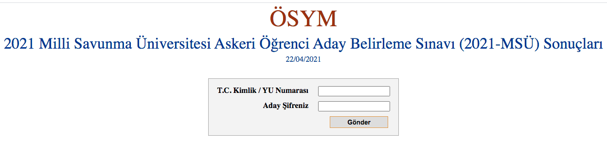 MSÜ sınav sonuçları açıklandı mı? 2021-MSÜ Sınav Sonuçları