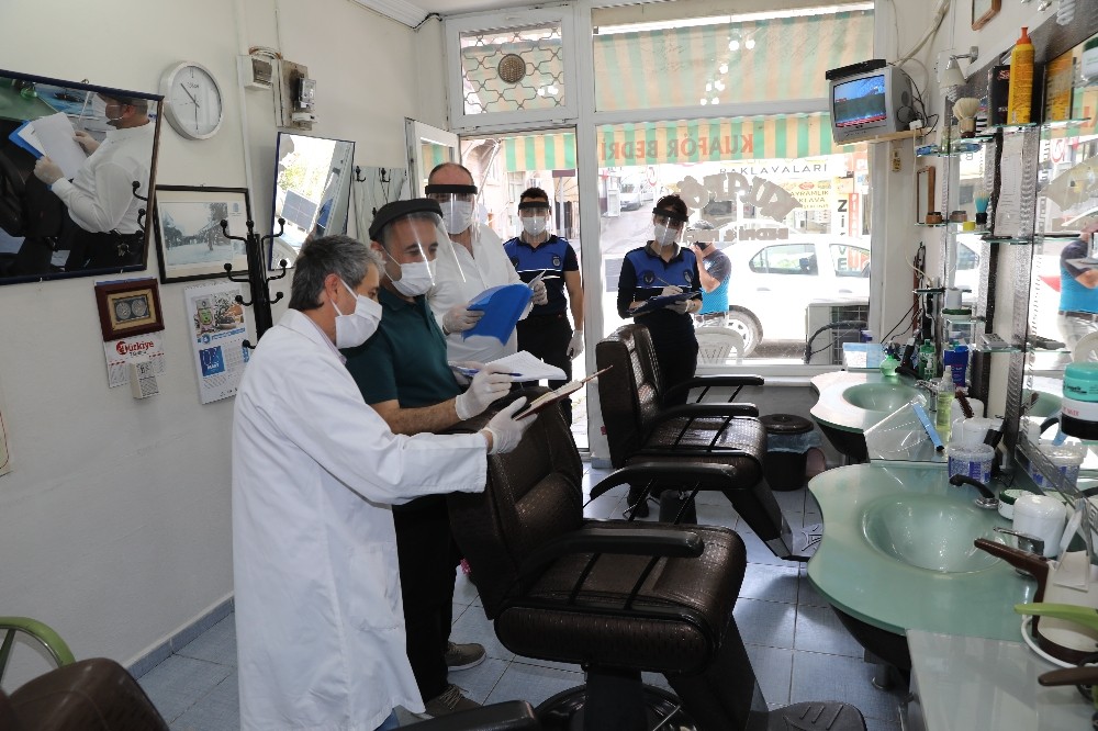 Mudanya’da berber ve kuaförler denetlendi 