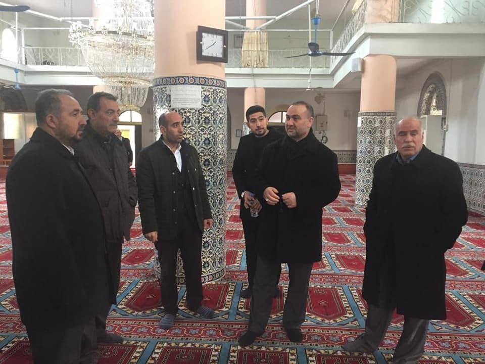 Müftü Taşçı depremde hasar gören camide incelemede bulundu 