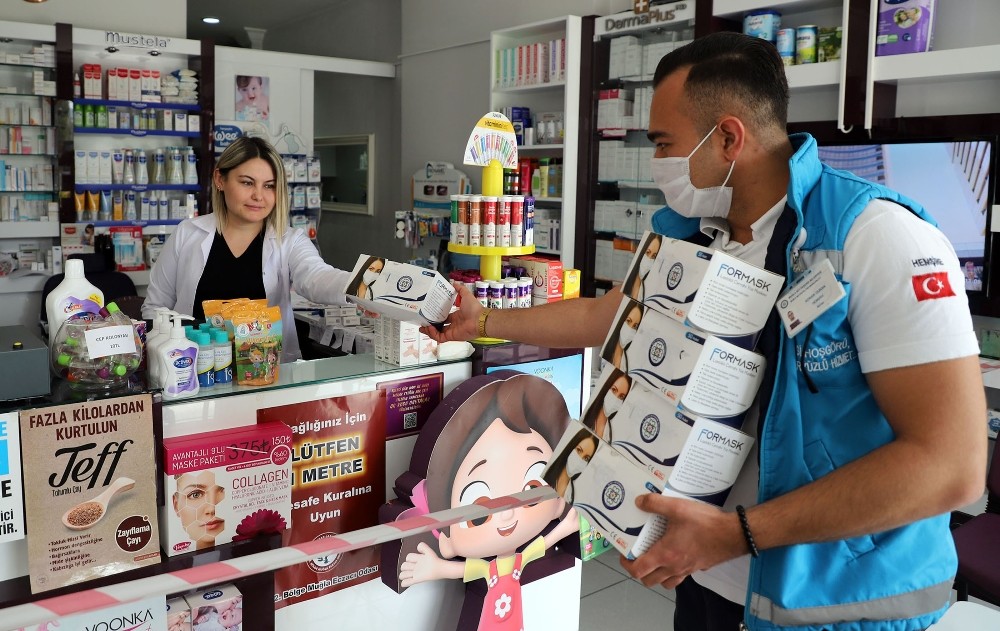 Muğla Büyükşehirden eczanelere ücretsiz maske 