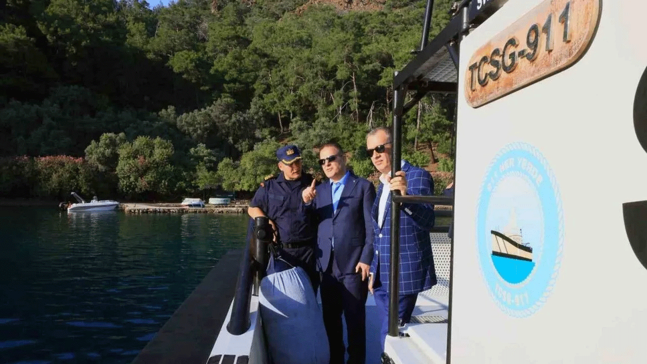 Muğla Valisi Akbıyık, Fethiye ve Göcek koylarında sahil güvenlik incelemesi yaptı