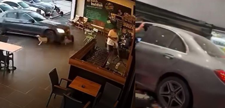 Muğla'da dehşet görüntüler: Park etmek isterken birden markete daldı