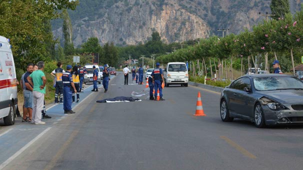 Muğla'da elektrikli bisiklet sürücüsünün feci sonu