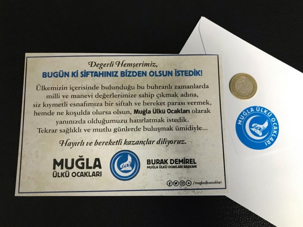 Muğla’da esnaf güne Ülkü Ocakları’nın siftahıyla başladı 