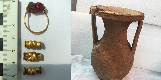 Kazı çalışmasında 15 mezar ve tarihi eser bulundu