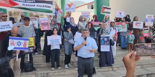 Muğla'nın Fethiye ilçesinde siyonist karşıtı eylem! 'Helal olsun Kassam'ın yiğitlerine'