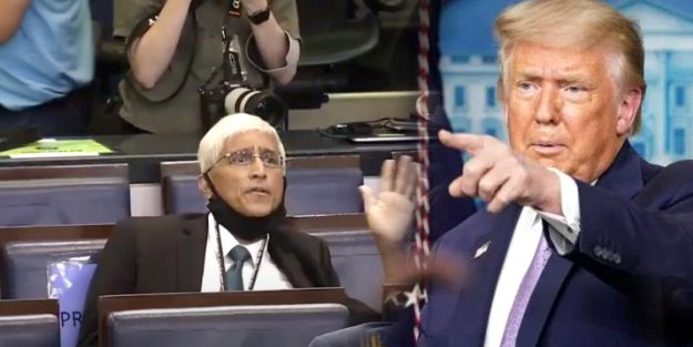 Muhabirin o sorusu üzerine Trump’ın nutku tutuldu!