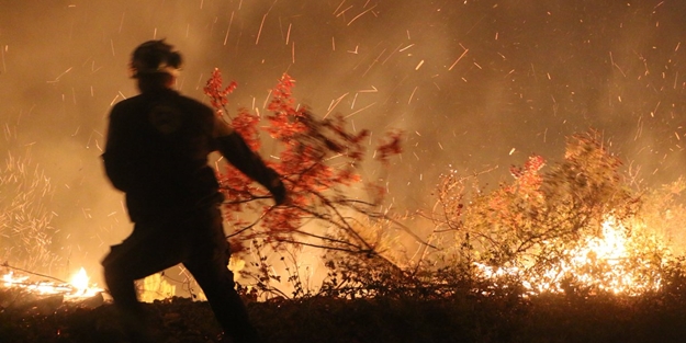 Muhalif bölgelerde orman yangını