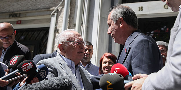 Muharrem İnce'den 'laik dinozor' Cindoruk'a ziyaret!