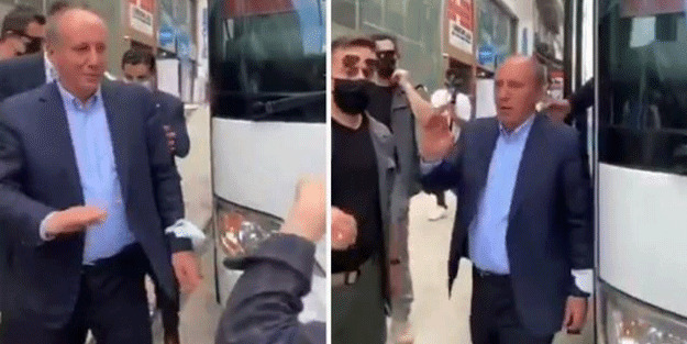 Muharrem İnce'nin vatandaştan kaçışı olay oldu