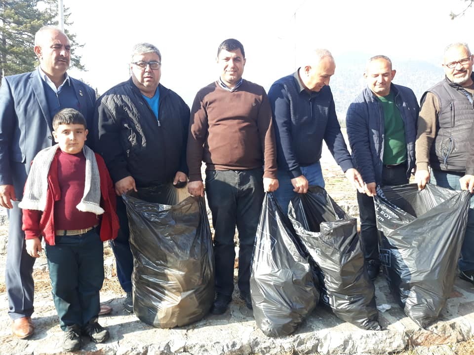 Muhtarlar Karboğazı’nda temizlik yaptı 
