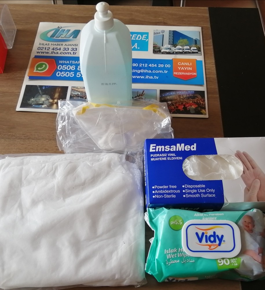 Muhtarlara Korona kiti dağıtıldı 