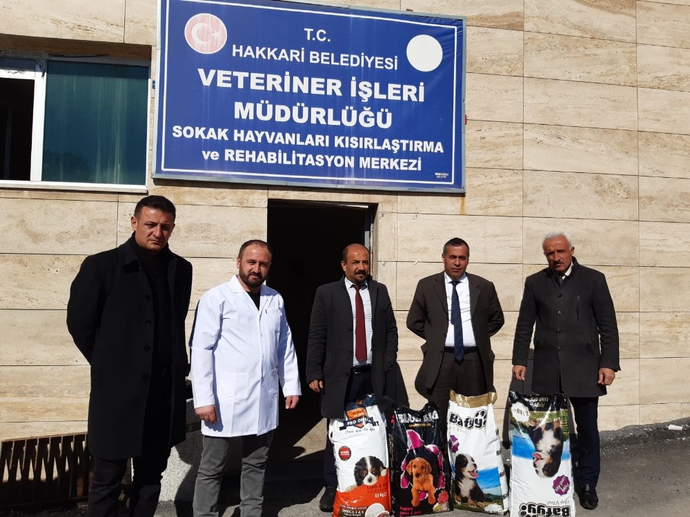 Muhtarlardan sokak hayvanlarına destek 