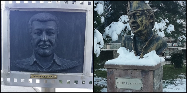 Müjdat Gezen ve Metin Akpınar'ın heykellerini dikmişler! AK Partili belediye tepkilere sessiz