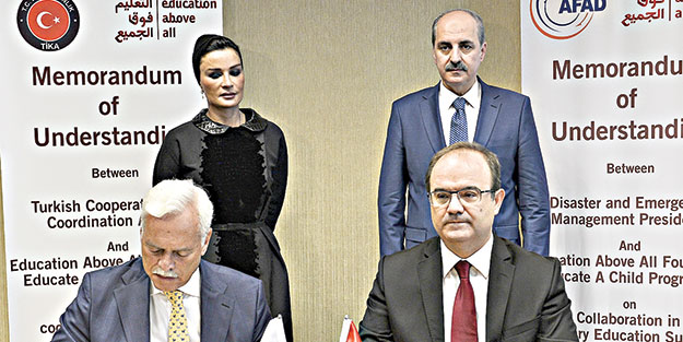 Mülteci çocuklarının eğitimine Katar desteği