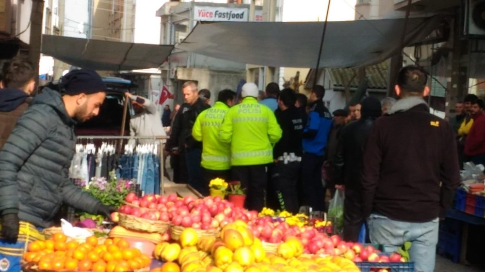 Muratlı’da pazarcı kavgası 