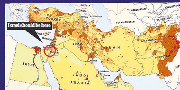 Terörist İsrail haritadan silindi