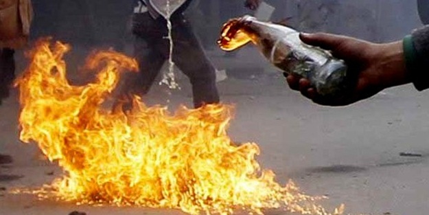 Adliye lojmanlarına molotoflu saldırı