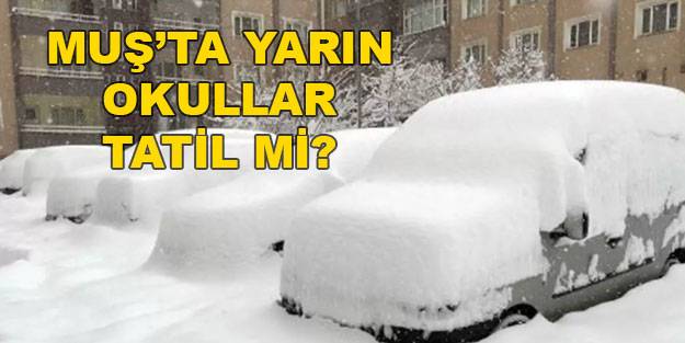 Muş’ta yarın okullar tatil mi? 22 Aralık Çarşamba Muş kar tatili kararı geldi mi?
