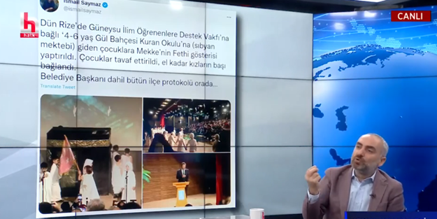 Mustafa Kemal'e secde ettirenlere gıkı çıkmayan Saymaz'ın başörtüsü düşmanlığı!