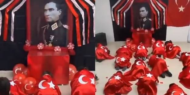 Mustafa Kemal'e 'secde' skandalları bitmek bilmiyor! "Çocuklara bunu yaptıran geri zekalı.."