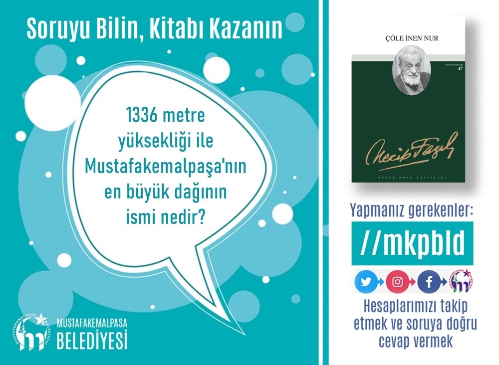 Mustafakemalpaşa’da soruyu bilen kitap kazanıyor 