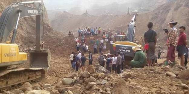 Myanmar'da madende heyelan! Onlarca kişi kayıp