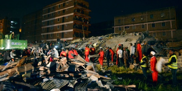 Nairobi'de 8 katlı bina çöktü