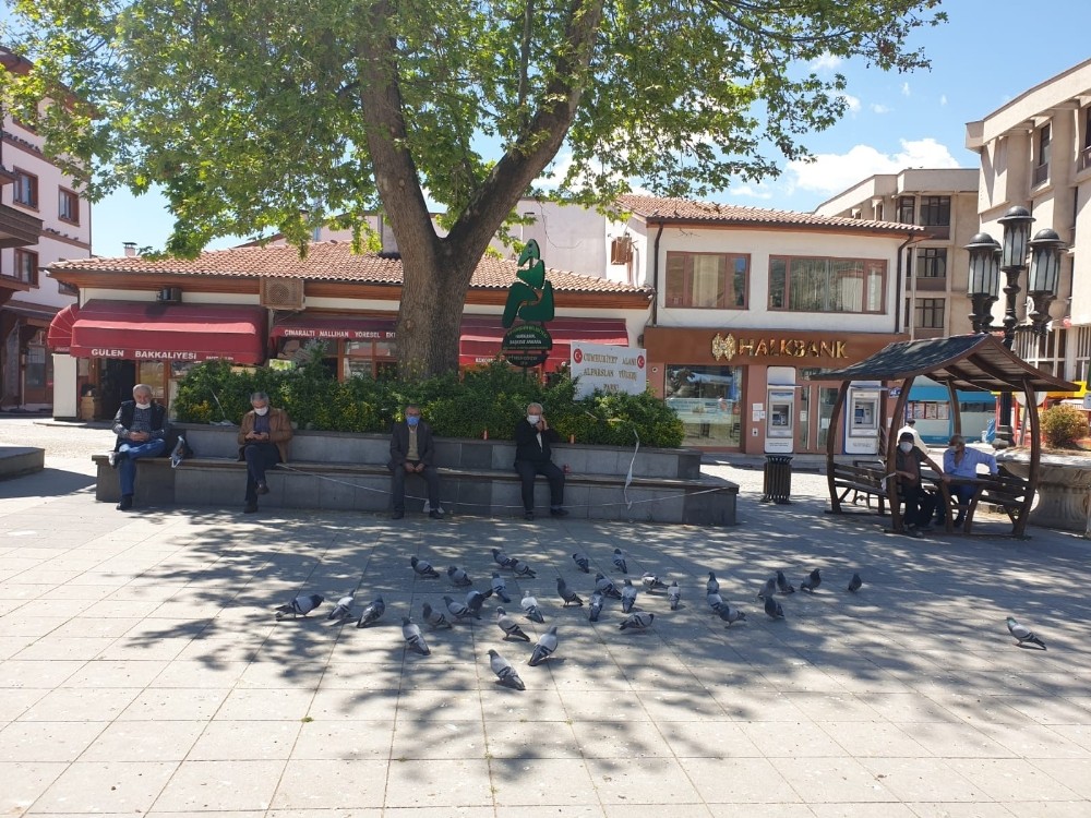 Nallıhan’da yaşlılar ATM’lere ve meydanlara koştu 