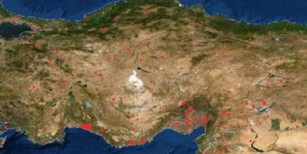 NASA Türkiye'deki orman yangınlarını görüntüledi