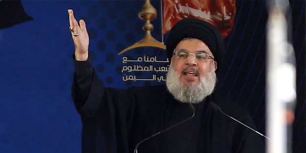 Nasrallah konuşma yaptığı sırada savaş uçakları gökyüzünde belirdi